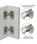 Corner Cabinet Door Hinge for Angled Frames, Built to Handle Tight Angles and Non Standard Angles, Cold Rolled Steel Hardware