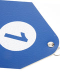 Close-up of Multi Purpose Fencing Target's blue surface, part of Lightweight Rubber Wall Mounted Training Tool.