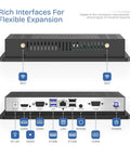 Back view of 7 Inch Embedded Panel PC With 10 Point Capacitive Touchscreen 1024x600 Display showing ports and WiFi connection.