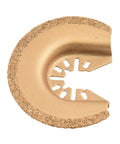 64mm Half Diamond Oscillating Tool Blade For Multi Tools With Quick Release For Grout Mortar And Concrete Removal In Home DIY Renovation Projects Delivers Clean Fast Cuts Through Grout Mortar And More close-up