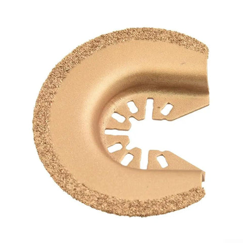 64mm Half Diamond Oscillating Tool Blade For Multi Tools With Quick Release For Grout Mortar And Concrete Removal In Home DIY Renovation Projects Delivers Clean Fast Cuts Through Grout Mortar And More close-up