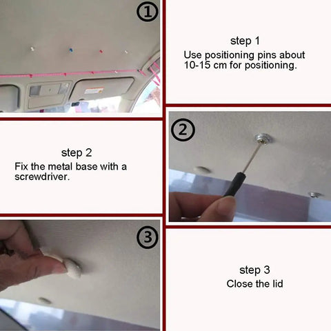Top Quality 30x Auto Car Roof Snap Rivets Kit For Home Repair Fixing Interior Ceiling Panels And Retaining Pins With Heavy Duty Rust-Proof Stainless Steel Assortment That Keeps Everything Secure Without Messy Tools, installed on car roof liner