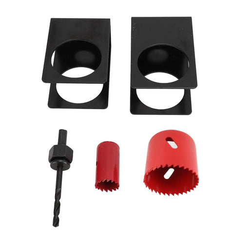 Top Tier Door Entry Lock Installation Kit With Precision Guide Template And Hole Saw Tools Fits 1 3/8 To 1 3/4 Inch Wood Doors For Mess Free Cutouts Every Time, 2 guides and hole saws