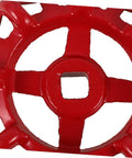Close-up of red cast iron handwheel from Two Pack Cast Iron Faucet Handle Replacement Kit With Water Valve Handwheel For Outdoor Spigots
