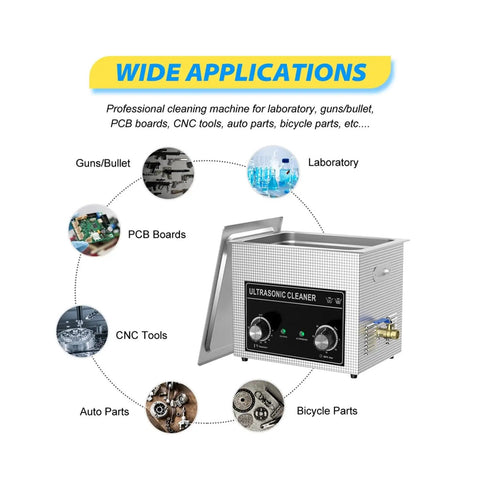 Top Shelf Ultrasonic Cleaner 30L Tank With Degas Tech Adjustable Heat Control for cleaning guns, auto parts, and PCB boards.