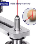 Heavy Duty Wood Lathe Bead-Forming Drill Bit With Spherical Cutter Holder For 12 To 20 Inch Rails showing laser positioning on a wood piece.