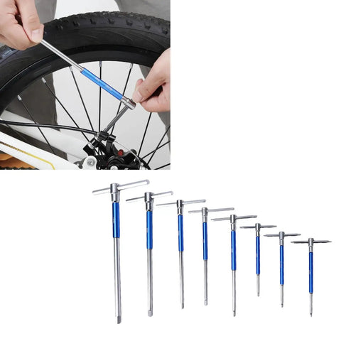 Premium Metric T Handle Hex Key Set Forge From Heavy Duty Chrome Vanadium Steel With Slim Sliding Grip And Compact Foldable Case For Auto Repair Bike Fixes And Daily Hardware Tasks You Can Totally Rely On For Any Tough Job Around The House Or Garage, 8 sizes