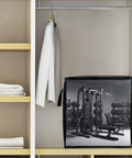 70L Gym Equipment Storage Bag With Zippers And Handle, Extra Large Bedding And Comforter Organizer in a closet