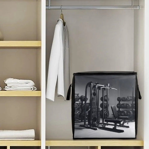 70L Gym Equipment Storage Bag With Zippers And Handle, Extra Large Bedding And Comforter Organizer in a closet