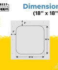 No Sweat 18 x 18 Flush Mount Ceiling Access Panel Built Like A Tank With Glass Fiber Reinforced Gypsum showing dimensions 18" x 18".