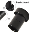 Close-up of a black aluminum alloy bench dog part for heavy duty clamps, designed for 19 and 20mm dog holes.