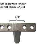 Heavy Duty Wire Twister Tool For Fence Wire And Rebar Tie Ups Up To Three Sixteenth Inch 7 Gauge Wire Stainless Steel Construction