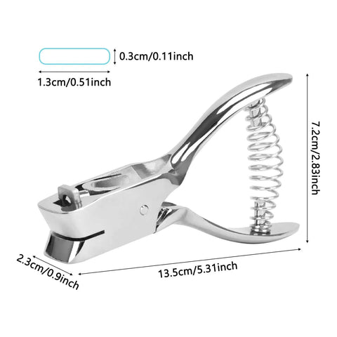 Tough As Nails Heavy Duty Handheld Hole Punch For ID Cards And Plastic PVC Cardstock Cardboard Built With Zinc Alloy