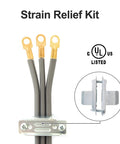 Heavy Duty 30 Amp 3 Prong Dryer Cord, 10 Foot Appliance Power Cable With Ring Terminal Connectors and strain relief kit