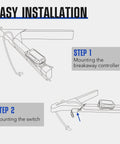 Diagram of easy installation for Trailer Brake Controller Kit With Solar Panel 12V 3Ah LiFePO4 Battery Breakaway Kit