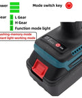 Powerful Cordless Rivet Nut Tool Kit With M3 To M12 Bits For Easy Automatic Installation Featuring Ergonomic Handle For No Cable Hassles And Serious Grip On Any Metal Job battery pack with power mode indicator