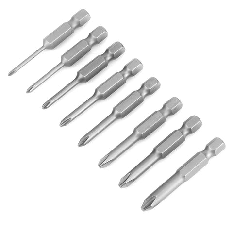 Top Notch 8 Pcs Chrome Vanadium Screwdriver Bit Set With S1/4 Inch Shank For Electric Drill And Home Rides Plus Auto Work Durable Phillips Cross Bits That Get The Job Done Fast Without Breaking A Sweat, 8 chrome vanadium Phillips bits