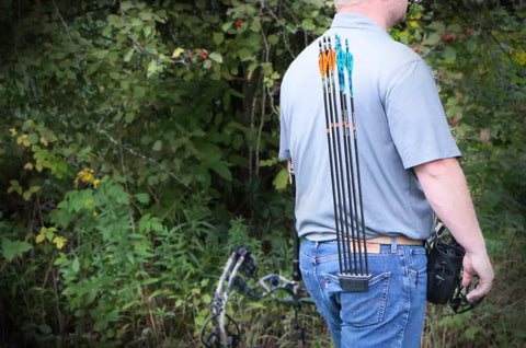 Pocket Quiver Holds Six Arrows Clip In Back Pocket Or On Belt Or Pack Keeps Arrows Safe From Damage And Clutter Fits Any Arrow Size