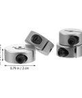 Top Quality Split Aluminum Clamping Collars 4 Pack For Fixing Shafts With 5 Point Set Screw Locks Designed For High Precision CNC Equipment And Linear Rails For Pro Industrial Projects That Run Smooth As Butter Plus High Grade Materials For Long Life Use, 0.79 x 0.24 in