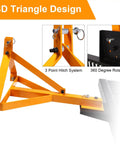 3D triangle design and 3 point hitch of 61 Inch Tow Behind Rock Rake For Lawn Tractor, Heavy Duty Tough As Nails 3 Point Dethatcher