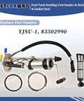 Fuel Tank Sending Unit With Strainer, Gasket Seal And Pump Replacement For Jeep Wrangler YJ 1987 1988 1989 1990 Models, 2.5L And 4.2L Engines, YJSU 1 Compatible