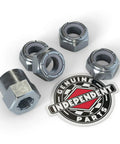 Skateboard Truck Axle Rethreader Kit With Pilot Shaft Four Fresh Axle Nuts And Genuine Parts Sticker displayed