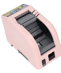 Electric Automatic Tape Dispenser And Ribbon Cutter Machine Featuring Smart Auto Sensor For 6 To 60 Mm Tape side view showing buttons and rollers for tape dispensing.