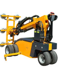 1200kg Electric Glass Vacuum Lifter With Rock Solid Hydraulic Suction Cups And No Sweat Maneuvering Cart rear view with wheels.