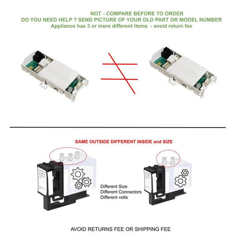 Plug In Play Mode Shifter Actuator Replacement comparison for GUD24 models, highlighting size and connector differences.