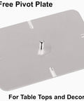 Blemish Free Pivot Plate For Circle Cutting No Center Hole Required, rectangular metal plate for tabletops and disc cutting.