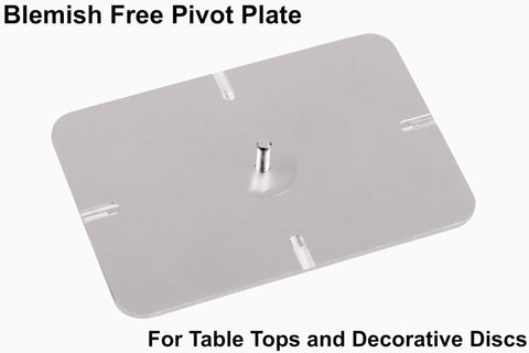 Blemish Free Pivot Plate For Circle Cutting No Center Hole Required, rectangular metal plate for tabletops and disc cutting.