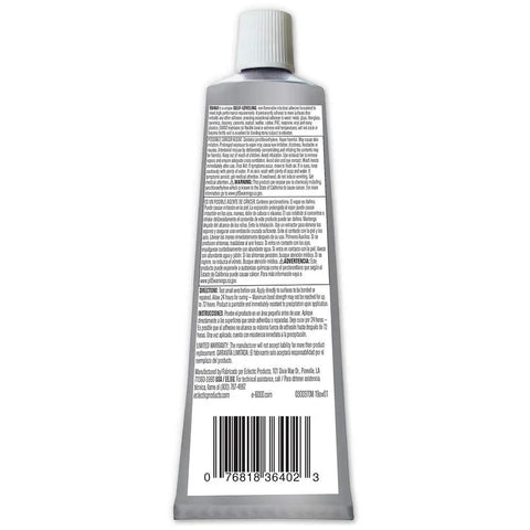 Back view of Hi Visc 3.7-Ounce Adhesive Go-To Bond tube showing detailed instructions and barcode.