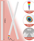 Rainbow Paper Pencils Set 24 Pieces Number 2 HB Graphite Pencils With White Barrels for writing and art projects.