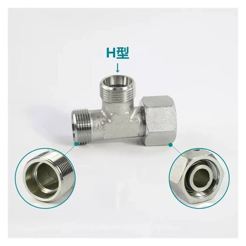 Heavy Duty Hydraulic Lock Fitting M12-52 Straight Metric Connector Used For Industrial Setup Ensures High Pressure Sealing Without Leaking Provides Stability And Peace Of Mind For Mechanics Who Need Rock Solid Parts That Hold Up During Heavy Lifting. steel tee fitting with threaded ends