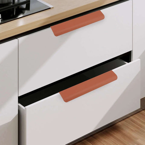 Two Finger Edge Pulls Concealed Drawer Handle with Screws for Cabinets and Furniture Aluminum Durable Rust Resistant Hardware