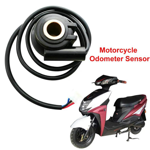 Universal 3-Pin Motorcycle Digital Odometer Sensor Cable Replacement Kit For Speedometer, Rugged Plastic Sensor With Magnets, Polarity Guard, Go-To Bike Odometer Accessory