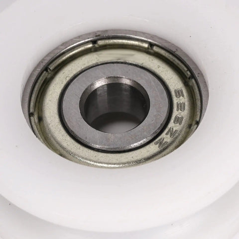 4 Pack U Shape Groove Bearing Pulleys 30x10x6mm Nylon Wheel For Track Sliding Doors And Windows Transmission Parts Durable Double Groove Bearing For Quiet Smooth And Parallel Movement, close-up