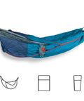 ThermaQuilt Hammock Underquilt 40F 3 In 1 Go-To System For Outdoor Sleep shown in hammock configuration
