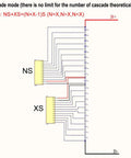 Schematic diagram illustrating cascade mode connections for Heavy Duty Active Equalizer Balancer Module for 13S 14S 15S 16S 17S Lithium Batteries.