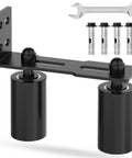 Sliding Gate Guide Rollers and Hardware Kit with Heavy Duty 4 Inch Adjustable Nylon Wheels and Rust Proof L Bracket for Sliding Gates