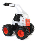 Monster Treads Bobcat Skid Loader Toy For Collect N Play 16506 with raised bucket and free rolling wheels, plastic build for kids 3 and up