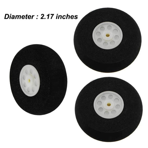 Heavy Duty Aluminum RC Plane Landing Gear Kit For Cessna 182 Replacement Foam Wheel Set, 2.17-inch diameter wheels