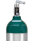On-The-Go Portable Aluminum Medical Oxygen Cylinder C M9 Size With CGA-870 Valve For Medical Use Non-Sparking Green Dome Brushed Finish 14.3 CF Ships