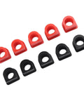 Red And Black Weatherproof Connector Dust Covers Kit, 10 Pieces For 50A To 350A Cable Runs, displayed on a white background