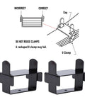 Dope Heavy Duty 4Pcs Stainless Steel Leaf Spring Clamp Kit for Car and Truck Reinforcement, Lock Together Repair Clips, Superior Axle Torque Control, Tough Stabilizing Hardware That Slaps. Black leaf spring U clamps shown with correct install diagram
