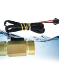 Brass Water Flow Switch Sensor 1-30 Liters Per Minute With Three Quarter NPT Thread For Water Heaters And Dispensers DC 5-15V