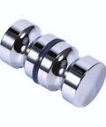 Heavy Duty Aluminum Door Handle For Glass Doors And Cabinets, 1.1 Inch Diameter, Silent Hydraulic Soft Close Buffer, side view