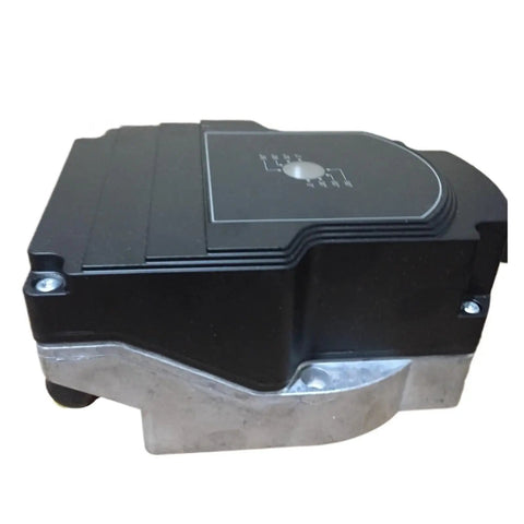 High Precision Electric Actuator For Linear Control Valve featuring black steel housing with a metallic base for reliable valve automation.