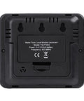 Back view of the Ultrasonic Water Level Sensor with 3.3 inch LCD Display, showing battery compartment and specifications.