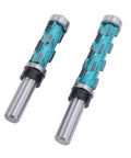 Heavy Duty Trim Spiral Router Bit 3 4 Inch Cutting Diameter With Double Bearings, premium carbide material, ideal for woodworking.